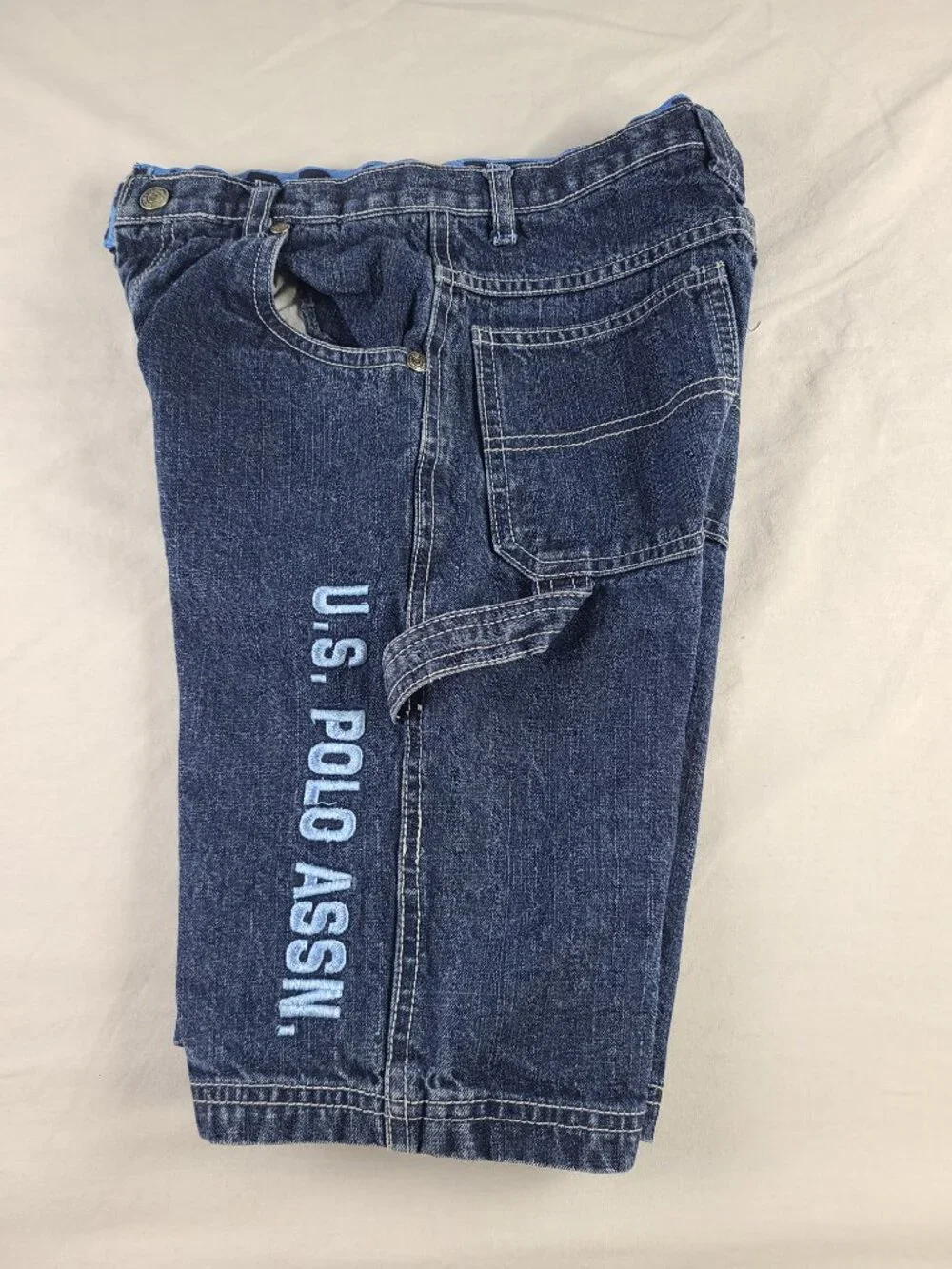 U.S. Polo Assn. Jean Shorts Authentic Quality Cargo Boys 7 Blue